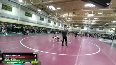 80 lbs 2nd Place Match - Kase Lesmeister, Bennett County Youth Wrestling vs Hoyt Meyer, Dickinson Wrestling Club