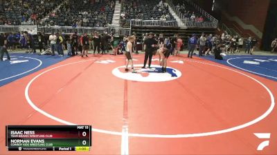 114 lbs Cons. Round 3 - Norman Evans, Cowboy Kids Wrestling Club vs Isaac Ness, Team Braves Wrestling Club