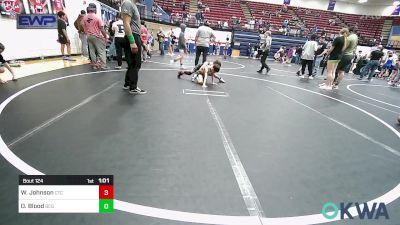 58 lbs Semifinal - Wake Johnson, Comanche Takedown Club vs Oakley Blood, Blaine County Grapplers