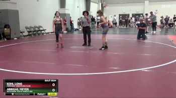 112 lbs Cons. Round 1 - Kohl Long, Piedmont Wrestling Club vs Abbigail Meyer, Buckhorn Youth Wrestling