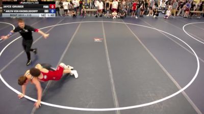 113 lbs Champ. Round 1 - Jayce Gruber, Pursuit Wrestling vs Arlyn Von Knobelsdorff, Goodhue Wrestling Club