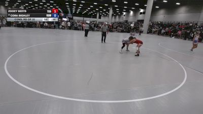 125 lbs Cons. Rd Of 32 - Cora Bighley, Victory School Of Wrestling vs Zooey Deets, Texas