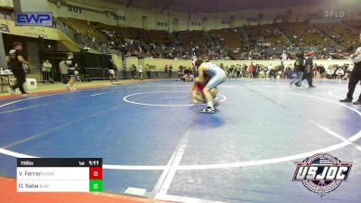 119 lbs Quarterfinal - Vinny Ferrari, Cardinal Wrestling Club vs Dylan Saba, Black Fox Academy