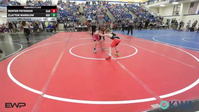 67 lbs 3rd Place - Hunter Peterson, Claremore Wrestling Club vs Clayton Wardlow, Heat