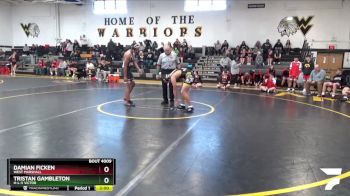 JV-18 lbs Round 1 - Damian Ficken, West Marshall vs Tristan Gambleton, H-L-V Victor