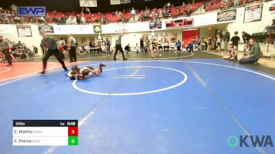 55 lbs Rr Rnd 1 - Emberlee Mathis, Wyandotte Youth Wrestling vs Evelyn Pierce, Verdigris