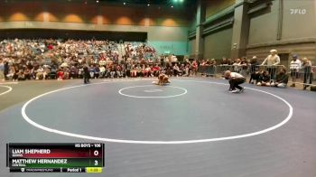 106 lbs 5th Place Match - Matthew Hernandez, Central vs Liam Shepherd, Burns