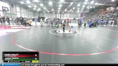 63 lbs Cons. Round 4 - Joseph Presta, Wolfpack WC vs Kaden Maillet, Bonners Ferry WC