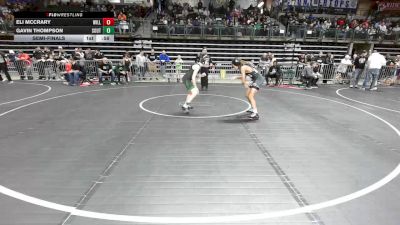 100 lbs Semifinal - Eli McCrary, Williamstown Braves vs Gavin Thompson, South Plainfield