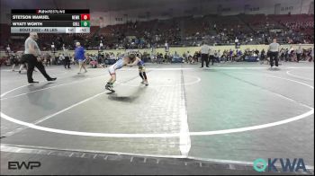 46 lbs 2nd Place - Stetson Manuel, Newkirk Takedown Club vs Wyatt Worth, Collinsville Cardinal Youth Wrestling