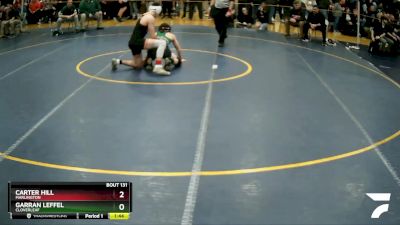 132 lbs Quarterfinal - Garran Leffel, Cloverleaf vs Carter Hill, Marlington