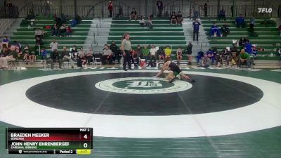 120 lbs Cons. Round 3 - Braeden Meeker, Gonzaga vs John Henry Ehrenberger, Cardinal Gibbons