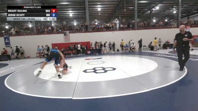 74 kg Cons. Sub-rd Of 64 - Brady Duling, Falcon Regional Training Center vs Jesse Scott, Diplomat Wrestling Club