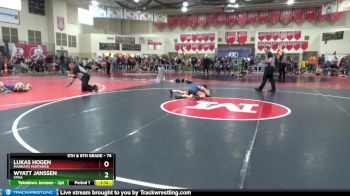 75 lbs Cons. Round 3 - Lukas Hogen, Mankato Mustangs vs Wyatt Janssen, STMA