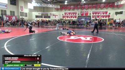 75 lbs Cons. Round 3 - Lukas Hogen, Mankato Mustangs vs Wyatt Janssen, STMA