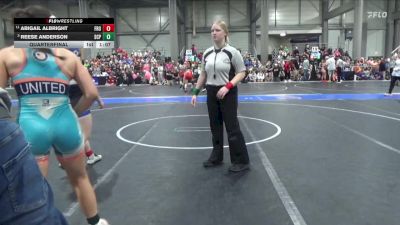 120 lbs Quarterfinal - Reese Anderson, South Central Punisher vs Abigail Albright, Frontenac