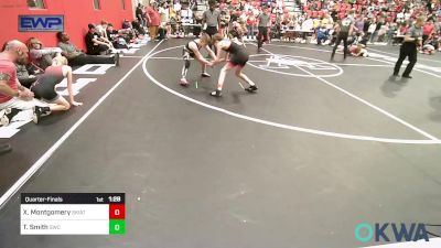 96 lbs Quarterfinal - Xander Montgomery, Skiatook Youth Wrestling vs Tracker Smith, Salina Wrestling Club