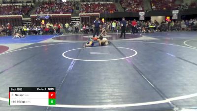 100 lbs Cons. Round 2 - Mason Meigs, Belgrade Wrestling Club vs Beau Nelson, Malta