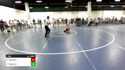 75 lbs Consi Of 16 #2 - Sam Madsen, IN vs Elijah Pagonis, OK