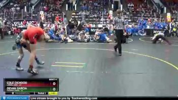 92 lbs Round 2 (4 Team) - Cole Cichocki, Lowell Red vs Devan Garcia, Harper Creek