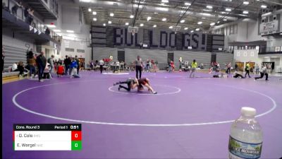 78-86 lbs Cons. Round 3 - Dixon Cole, Rossville Middle School vs Easton Wargel, North Husky Elite Wrestling Cl