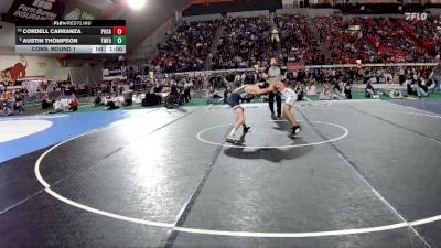 5A 120 lbs Cons. Round 1 - Cordell Carranza, Pocatello vs Austin Thompson, Twin Falls