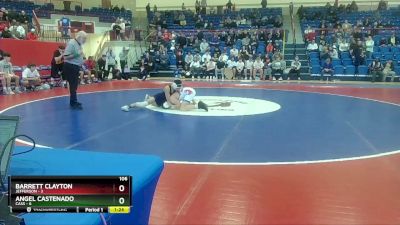 106 lbs Semis & 3rd Wb (16 Team) - Barrett Clayton, Jefferson vs Angel Castenado, Cass