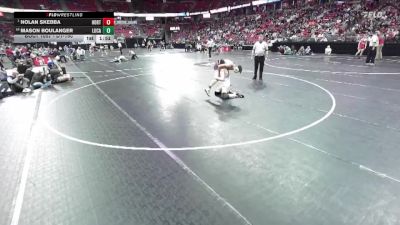 D1-150 lbs Champ. Round 1 - Nolan Skebba, Hortonville vs Mason Boulanger, Luxemburg-Casco