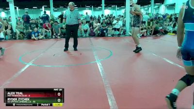 120 lbs Round 4 (6 Team) - Ryder Zychek, U2 Upstate Uprising 2.0 vs Alex Teal, Mat Warriors Blue