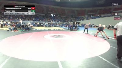 3A Boys 190 lbs Semifinal - Landon Risseeuw, Willamina Boys vs Wyatt Cox, Vale Boys