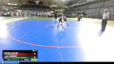 114 lbs 2nd Place Match - Liam Harding, Enumclaw Yellow Jackets Wrestling Club vs Ryder Lessard, Elma Wrestling Club