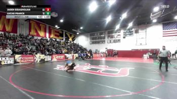 138 lbs Champ. Round 1 - Jaden Eisagholian, Calvary Chapel vs Lucas Pearce, Temescal Canyon