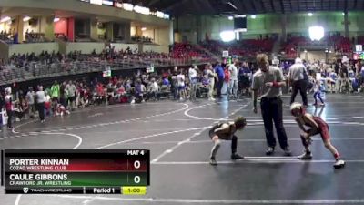 62 lbs Cons. Round 4 - Caule Gibbons, Crawford Jr. Wrestling vs Porter Kinnan, Cozad Wrestling Club