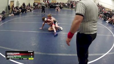 90 lbs Round 5 (6 Team) - Cooper Monson, North Dakota 1 vs Lincoln Whitcome, Iowa USA Grey