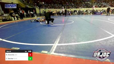 92 lbs Round Of 32 - Bodie Swords, Cowboy Wrestling Club vs Casen Becker, Black Fox Academy