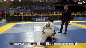 Nicholas Paul Michael Fabela vs Odin Xander Quichocho Fegurgur 2026 Pan Kids Jiu-Jitsu IBJJF Championship