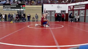 144 lbs Champ. Round 3 - Grayson Baumann, Evansville Mater Dei vs Dylan Lane, Hamilton Southeastern