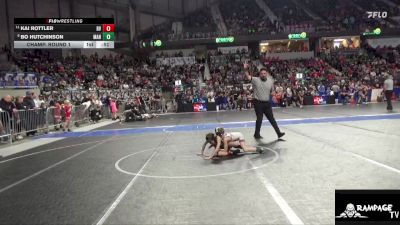 61 lbs Champ. Round 1 - Kai Rottler, Blue Valley vs Bo Hutchinson, Manhattan