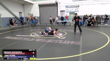 135 lbs Quarterfinal - John Filipek, Dillingham Wolverine Wrestling Club vs Reagan Schoditsch, Soldotna Whalers Wrestling Club