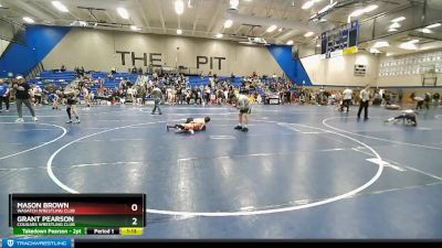 90 lbs Cons. Round 3 - Grant Pearson, Cougars Wrestling Club vs Mason Brown, Wasatch Wrestling Club