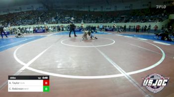 49 lbs Round Of 16 - Ayden Taylor, Clinton Youth Wrestling vs Chandler Robinson, Best Trained