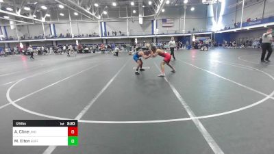 125 lbs Round Of 16 - Abram Cline, Maryland vs Max Elton, Buffalo