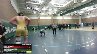 285 lbs Cons. Round 4 - Jake Denney, Penninsula vs Anthony Castro, North Torrance