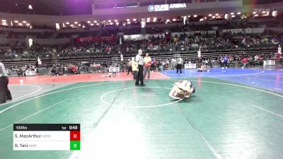 100 lbs Round Of 16 - Stafford MacArthur, Voorhees vs Brady Tani, Garfield