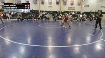 131 Open 3rd Place Match - Sophie Bowers, Wartburg vs Jasmine Serrano, Grand View University