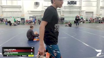92 lbs Quarterfinals (8 Team) - Cash Mitchell, All American vs Jacob Saunders, Team Shutt