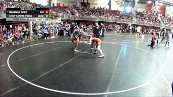95 lbs Champ. Round 2 - Makenna Thies, Winside Youth Wrestling vs Daisy Larios Perez, Grand Island Legacy Girls Wrestling Club