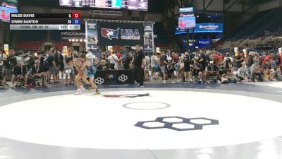 100 lbs Cons. Rd Of 32 - Miles Davis, Illinois vs Owen Santos, California