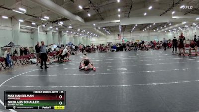 85 lbs Cons. Round 2 - Max Hanselman, GRAINHOUSE vs Nikolaus Schaller, Quaker Nation