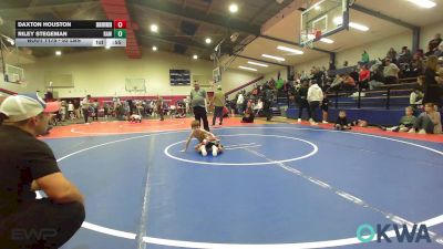 52 lbs Semifinal - Daxton Houston, Skiatook Youth Wrestling vs Riley Stegeman, Raw Wrestling Club